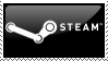 Button depicting Steam, the gaming platform